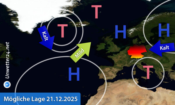 Mögliche Wetterlage 21. Dezember 2025