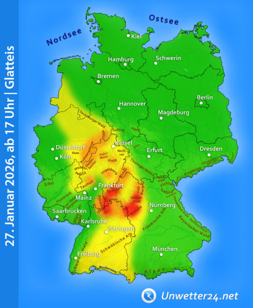 Glatteis am 27. und 28. Januar 2026