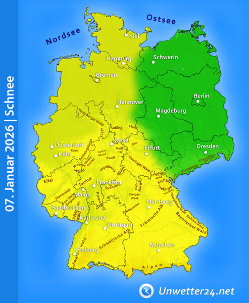 Schnee am 07. Januar 2026