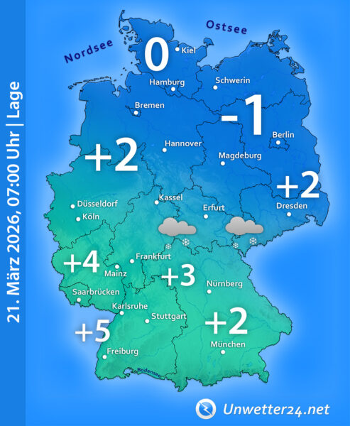 Kalte Lage am 21. März 2026