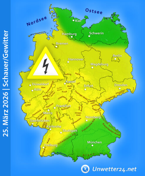 Wintergewitter am 25. März 2026