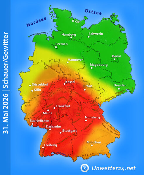 Gewitter am 31. Mai 2026