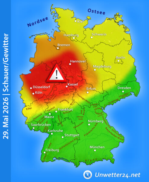 Schwere Gewitter am 29. Mai 2026