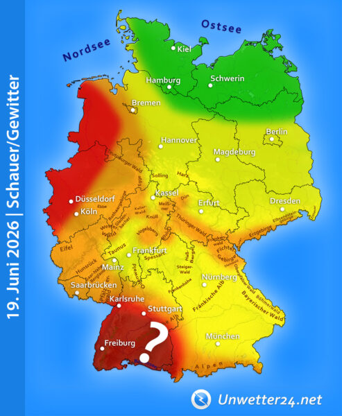 Schwere Unwetter am 19. Juni 2026