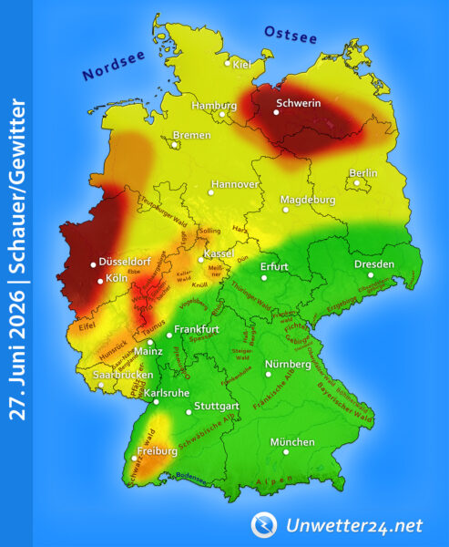Schwergewitter am 27. Juni 2026