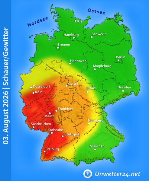 Neue Gewitter 03. August 2026